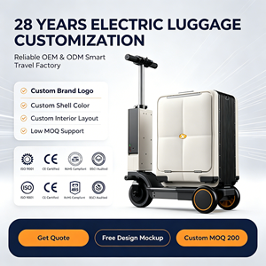Valise électrique motorisée intelligente Airwheels, bagage à roulettes avec port USB, cadre en aluminium, bagage à main avec batterie - Product Image 2