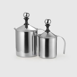Espumador de Leche Manual de Acero Inoxidable Kafei Shi, 400 cc/800 cc, para Cafeterías y Cappuccinos - Product Image 1