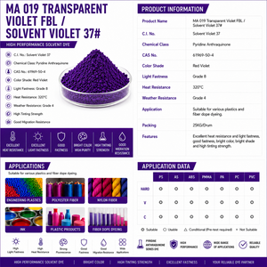 Colorante Solvent Violet 37 per Fibre Plastiche, Resistente alle Alte Temperature - Product Image 2