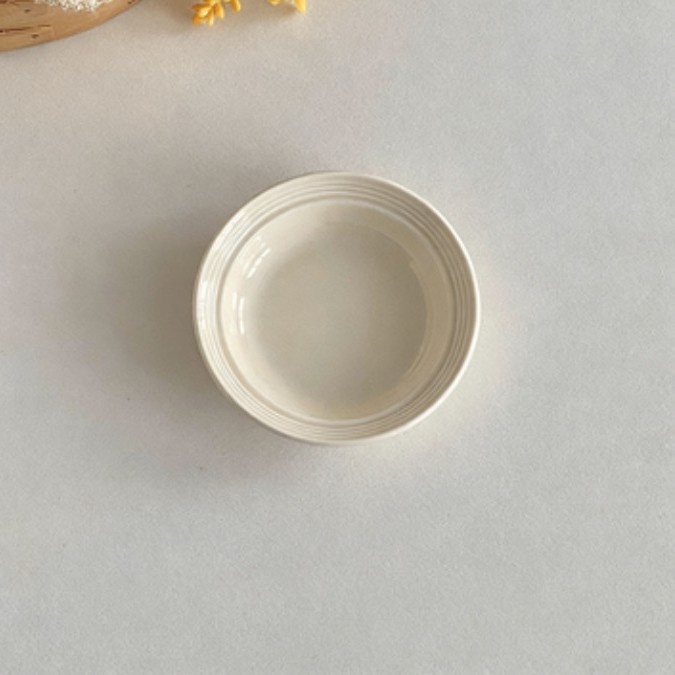 Semi-textured brushed 4-inch dipping dish