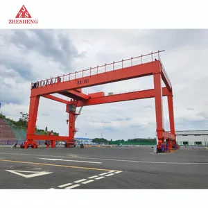 30ton 40ton 50ton 60ton 70ton 80ton Double Beam Rubber Tyre Container Gantry Crane Made In China