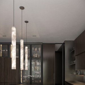 Lámpara Colgante Lineal Moderna de Piedra de Nieve para Hotel, Villa, Dormitorio, Sala de Estar, Escalera, Decoración de Interiores - Product Image 4