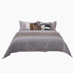 Ropa de <span class=keywords><strong>cama</strong></span> suave de lujo ligera de estilo italiano y juego de café de varias piezas Sala de exposiciones tejida de gama alta Muebles de habitación modelo - Product Image 5