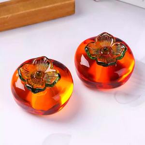 كريستال أناناس عنب تفاح فراولة ديكور صغير للمنزل والمكتب زخرفة فواكه صناعية محاكاة نحت فواكه كريستال - Product Image 3