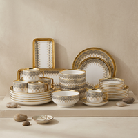 Services de vaisselle en porcelaine incassable 32 pièces, compatibles micro-ondes et lave-vaisselle, écologiques, sans BPA, assiettes, bols, tasses