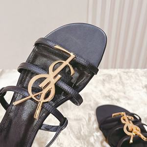 Summer Womens Beach Sandals Thin Straps Flat Sandals Luxury Designer Brand <b>Outdoor</b> Genuine Leather Sandals - Product Image 2