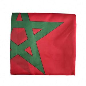 Bandera de Marruecos Personalizada al por Mayor con Anillas de Latón y Poliéster 68D - Product Image 4
