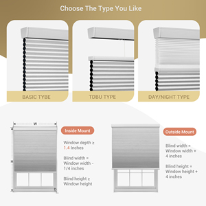 ظلال من أعلى القاع تعتيم خلوي لاسلكي للنوافذ مطابقة للألوان ستائر خلوية تعتيم مدمجة - Product Image 6