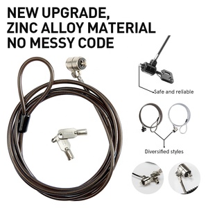 Đen Máy Tính Xách Tay Máy Tính Xách Tay Keyed Khóa An Ninh Khóa Cáp Cho An Toàn - Product Image 2