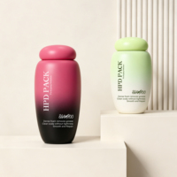Botol Toner Kondisioner HDPE Grosir 150ml/200ml/250ml Kemasan Kosmetik Sentuhan Lembut Tutup Ulir Cetak UV Lotion Sampo