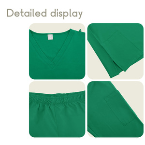 Uniforme de Enfermería Veterinaria para Hospital de <span class=keywords><strong>Mascotas</strong></span>, Conjuntos Quirúrgicos para Hombre, Trajes de Trabajo Casuales de Manga Corta con Cuello en V, Uniformes Médicos para Doctores - Product Image 2