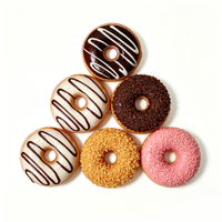 Squishies Thème Alimentaire Assortis 5cm en PU : Biscuit, Glaçage au Lait, Donut, Mocha, Truffe, Caramel Croquant, Beurre, Fraise, Sakura