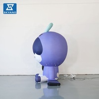 Modèle de fleur gonflable géant de dessin animé pour la décoration d'événements extérieurs, de centres commerciaux et de fêtes - Sculpture florale gonflable