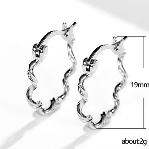 Orecchini Pendenti con Motivo a Onde Irregolari per Donne, Accessori di Moda Minimalisti per Uso Quotidiano - Product Image 5
