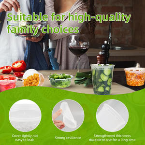 Contenants Alimentaires Jetables en <span class=keywords><strong>Plastique</strong></span> pour Soupe avec Couvercles, 8oz 12oz 16oz 24oz 32oz, Clairs et Hermétiques pour Traiteur - Product Image 5
