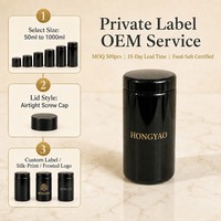 Pot en verre améthyste noir cylindrique opaque de couleur originale de qualité supérieure de 400 ml et 1000 ml avec couvercle en bakélite