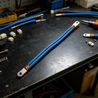 Kabel Harness Arus Tinggi 9 Inti Tembaga Berlapis Timah PVC Tipe O Terminal Tembaga Perakitan Kabel Elektronik Otomotif