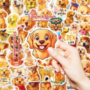 50 adet/torba 2 inç sevimli yavru Pet kalıp kesim çanta sızdırmazlık için vinil yapışkan kendinden yapışkanlı etiket özel silikon yapışkanlı kağıt - Product Image 2