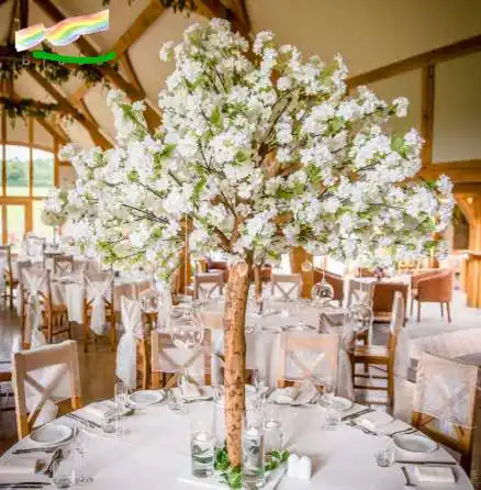 Árbol de flores de cerezo de seda Artificial, centro de mesa para boda, venta al por mayor