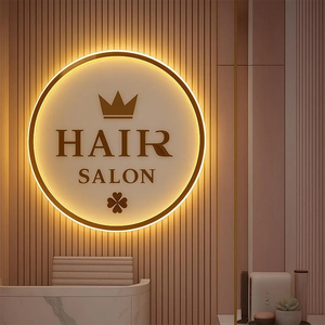Logotipo personalizado de neón, letrero de negocios acrílico, logotipo LED 3D, señalización de tienda personalizada, letreros de neón para decoración de oficina, señalización de logotipo de barra de belleza