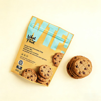 Sachet refermable personnalisé en aluminium pour aliments, sac de conservation auto-scellant de qualité alimentaire avec fermeture éclair, idéal pour biscuits et snacks