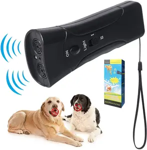 Penjualan terlaris elektronik ultrasonik perangkat Anti gonggongan LED ultrasonik Repeller untuk anjing