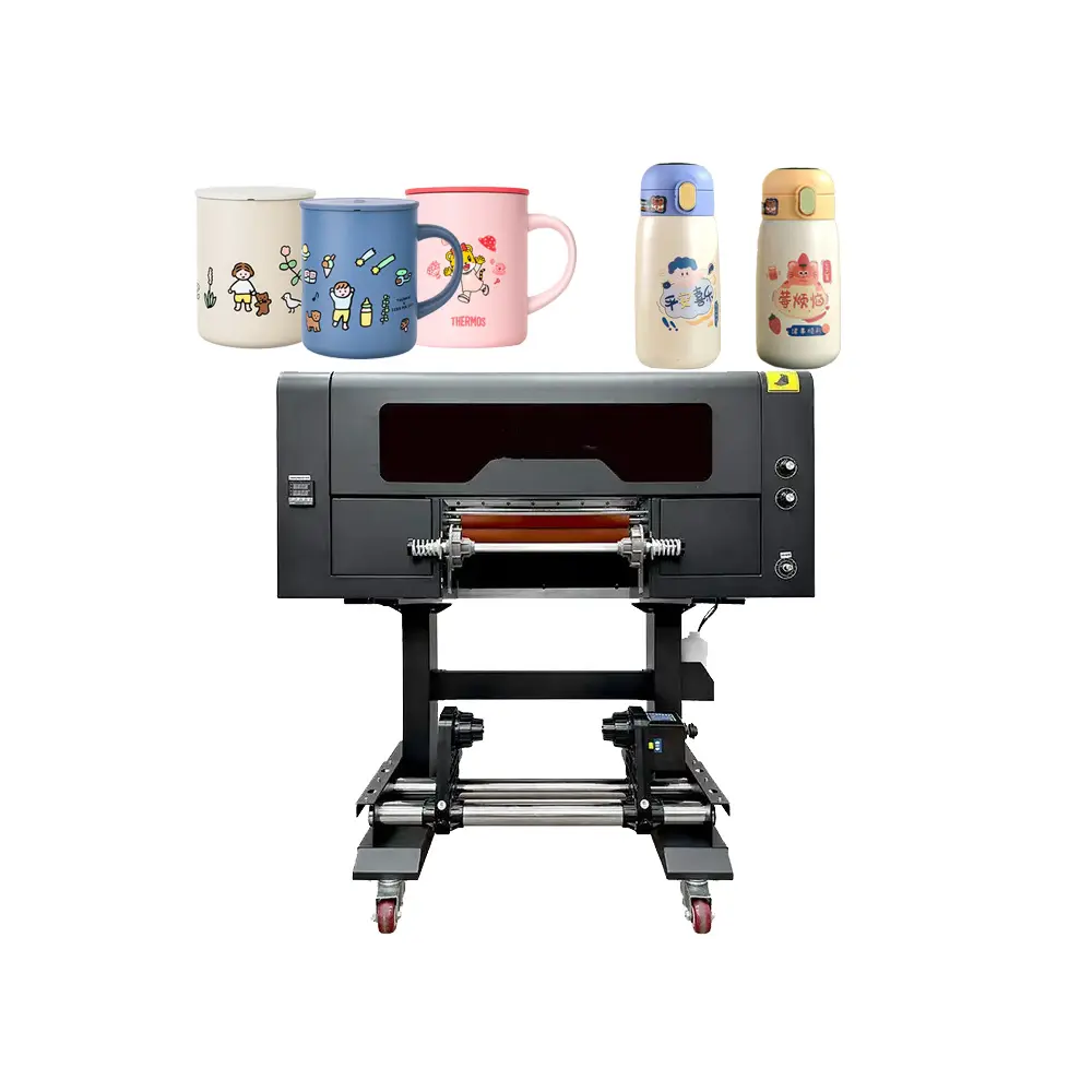 A3 UV Printer dtf dengan dua pc dari TX800 printhead Roll untuk Roll DTF printer Transfer AB Film pencetak stiker mesin cetak.
