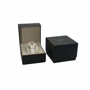 OEM Custom LOGO Rectangle PU Leather Gift Packaging Single Watch Box