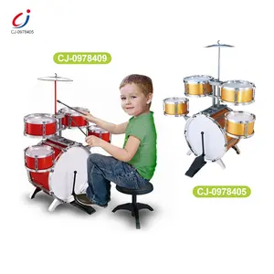 Chengji instrumento Music de juguete mainan drum jazz anak-anak instrumen musik set drum plastik untuk dijual