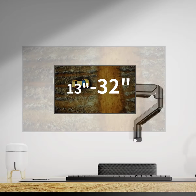 New Adjustable 13-32" LCD Screen Monitor Arm Bracket Full Motion TV Wall Mount with 90-Degree Tilt Durable and Convenient