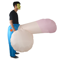Costume gonflable adulte Cosplay Pecker pour Halloween mascotte de pénis de enterrement de vie de garçon pour les hommes