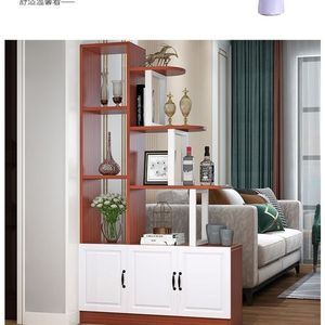 Modern Minimalist Entryway Cabinet 150Cm X 175Cm Warm White With Storage For Living Room Partition Shelf - Product Image 3