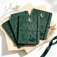 Carnet de notes A5 à couverture rigide, couverture en cuir PU personnalisée, carnet à points, planificateur, cadeau
