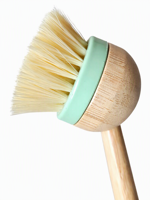 Sikat Cuci Piring Bambu Warna Cerah dengan Kepala Lepas Pasang, Bulu PP, Gagang Panjang, Pembersih Botol Mini, Sikat Pembersih Panci untuk Dapur Rumah