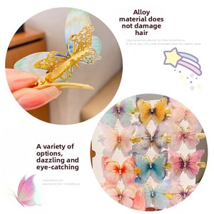 Presilhas de Cabelo Borboleta com Strass para Adolescentes e Mulheres, Presilhas de Cabelo com Glitter, Acessórios Fofos para Casamento e Volta às Aulas - Product Image 4
