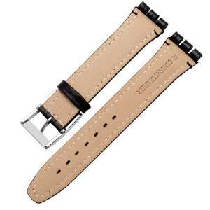 Bracelets de <span class=keywords><strong>montre</strong></span> en cuir de vachette à motif bambou classique, bracelets en cuir véritable polyvalents pour <span class=keywords><strong>montre</strong></span> S Watch 17 19 mm - Product Image 3