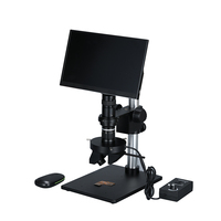 Mikroskop Inspeksi Video Digital HuaGuang TDM-6303DMP 100V-240V dengan Layar LCD, Lampu Cincin LED 4-Zona, dan Bodi 3D