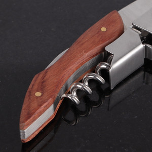 Nan Nhân Dân tệ w201 đôi bản lề <span class=keywords><strong>Sommelier</strong></span> biểu tượng tùy chỉnh sacacorcho rượu vang mở Rose gỗ xử lý rượu vang corkscrew - Product Image 5