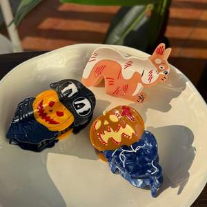 مضحك الأصلي كبير اليقطين مخلب كليب الحلو السحر أرنب اكسسوارات الشعر الكرتون ذيل حصان هالوين للنساء الفتيات - Product Image 1