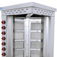 Machine à Shawarma à 4 brûleurs en acier inoxydable GPL à gaz Machine à découper rotative automatique pour la cuisine