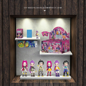 6 pièces ensemble de K pour <span class=keywords><strong>Pop</strong></span> démon chasseurs boîte aveugle Figurine Statues nouveau film PVC Anime Cartoony jouet Cos Collection - Product Image 3