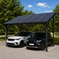 Système de montage solaire pour abri de voiture résidentiel, imperméable, en aluminium