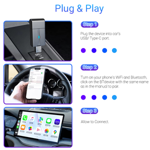 Adaptateur WiFi sans fil double bande portable pour CarPlay et Android Auto avec commande vocale et garantie d'un an pour les voitures Apple - Product Image 6