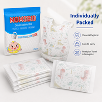MOMSBIB Lot de 20 bavoirs pour enfants, sans BPA, imperméables, en tissu non tissé, anti-déversement, pour 13-36 mois