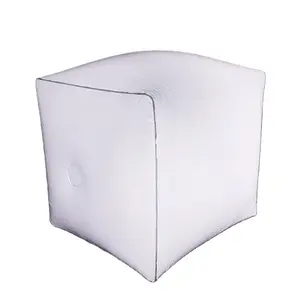 Nieuwe Custom Logo Afdrukken Pvc Opblaasbare Led Cube Seat/Led Gloeiende Licht Opblaasbare Stoel