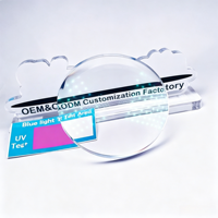 Verres optiques en résine verte 1.56 HMC Blue Cut non sphériques, anti-lumière bleue, UV420, avec revêtement de protection EMI