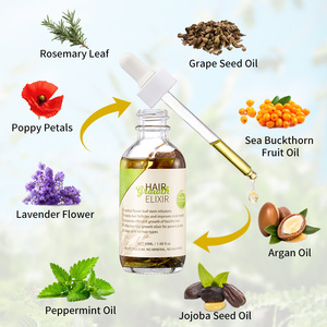 Özel etiket 100% doğal bitkisel saç büyüme yağı kafa derisi güçlendirilmesi biberiye nane saç büyüme Elixir - Product Image 5
