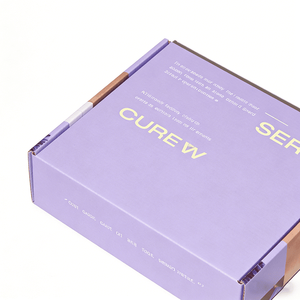 Boîte d'expédition en carton ondulé couleur lavande personnalisée avec pelliculage mat pour solutions d'emballage de marques de cosmétiques et de soins de la peau - Product Image 2
