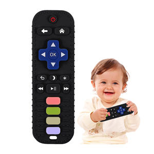 Jouet <span class=keywords><strong>de</strong></span> dentition en silicone souple en forme <span class=keywords><strong>de</strong></span> télécommande pour bébés et tout-petits <span class=keywords><strong>de</strong></span> 0 à 24 mois et <span class=keywords><strong>de</strong></span> 2 à 4 ans, unisexe - Product Image 1