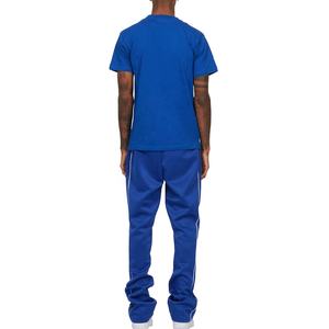 Streetwear Jogger d'été à couches Ensemble de survêtement t-shirt évasé à manches courtes pour homme - Product Image 4